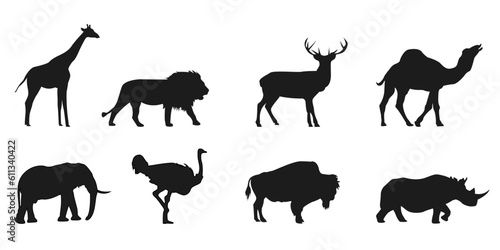 Wild Life Animals Silhouette Set