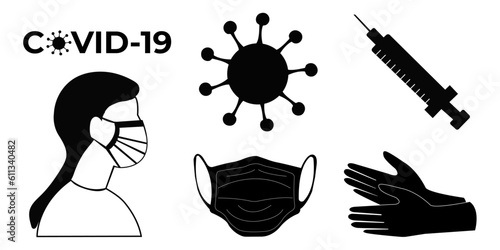 Covid-19 Silhouette Set
