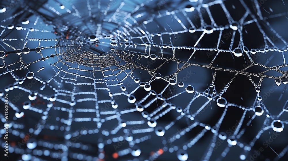 Intricate Spider Web Morning Dew Intricate Spider Web Morning Dew