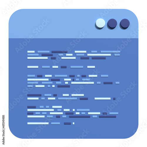 Fényképezés 3d render coding icon