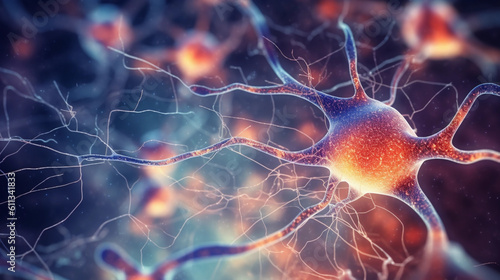 3d rendered illustration of a neuron