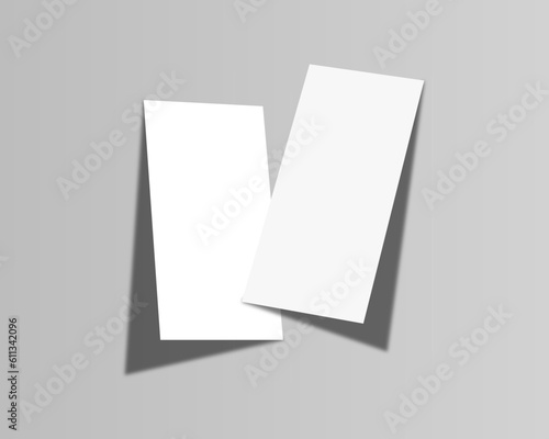 bi-fold dl flyer brochure  rack card blank paper mockup