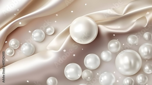 A captivating ımage showcasing the beauty of a pearl background photo