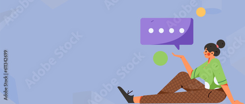Communicate with consultants flat vector character concept operation hand drawn illustration

