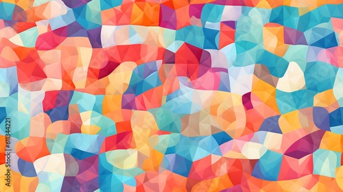 Colorful Geometric Mosaic Playfulness