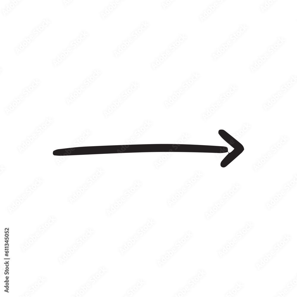 arrow icon hand drawn isolated arrow icon hand drawn isolated