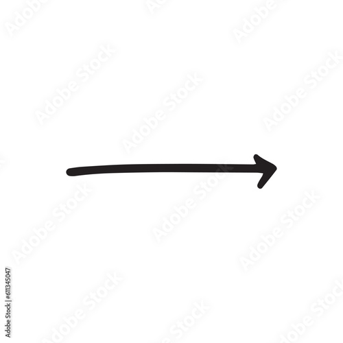 arrow icon hand drawn isolated
