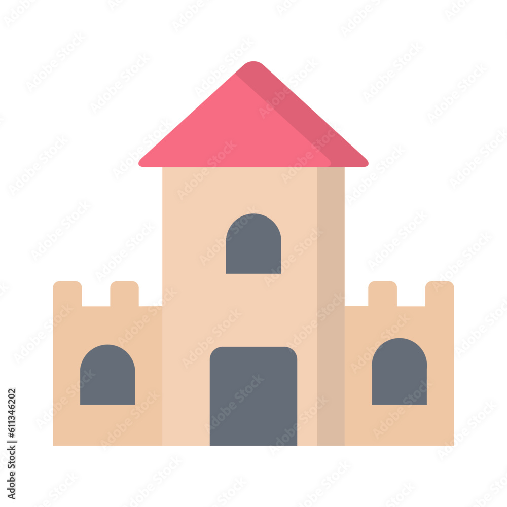 Castle Flat Icon Castle Flat Icon