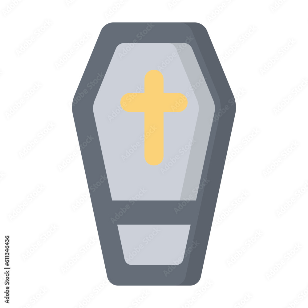 Obraz premium Coffin Flat Icon