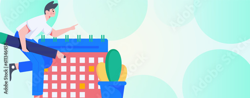 Sign in people flat vector concept operation hand drawn illustration
