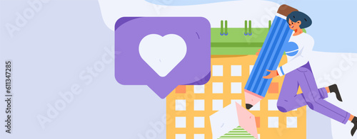 Sign in people flat vector concept operation hand drawn illustration
