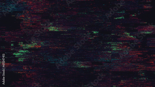 Glitch noise static television VFX. Visual video effects stripes background, CRT tv screen no signal glitch effect