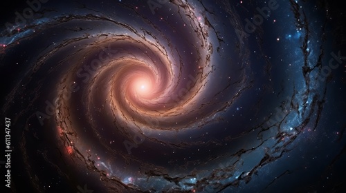 Embark on a celestial odyssey with ultra detail HD backgrounds that unveil the breathtaking majesty of galaxies. spiral galaxy in space, Generative AI