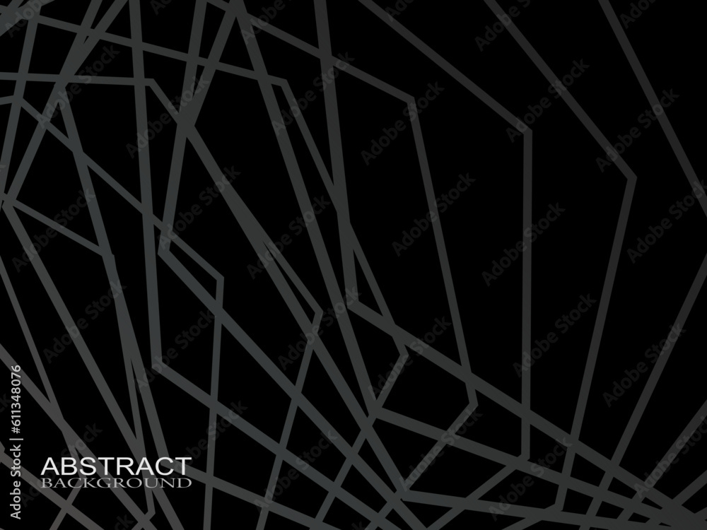 Fototapeta premium Black abstract geometric background. Modern shape concept.