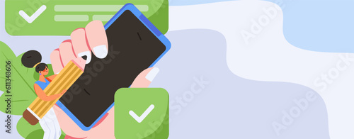 Sign in people flat vector concept operation hand drawn illustration
