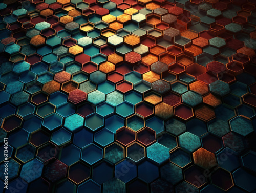 Colorful abstract background organic shapes Abstract geometric mosaic pattern created with Generative AI technology