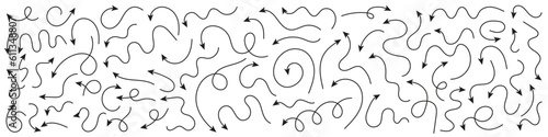 Arrow clipart design illustration. Set of arrow drawn by hand. Vector illustration.