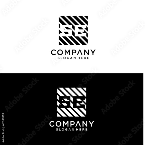 creative letter SE logo de3sign vector photo