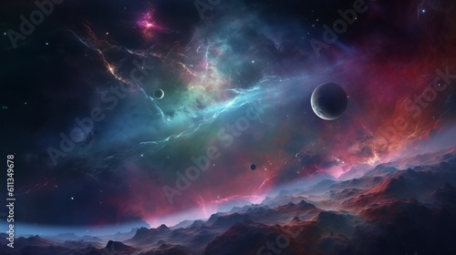 wonders of the cosmos with ultra detail HD backgrounds that showcase the breathtaking beauty of planets, background with space, Generative AI