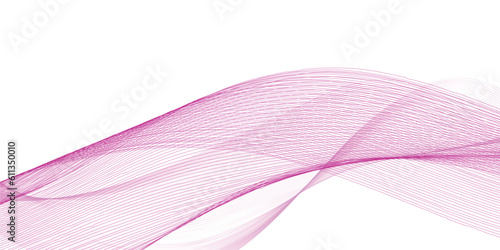 White abstract background and purple line wave 