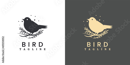 sparrow bird logo design