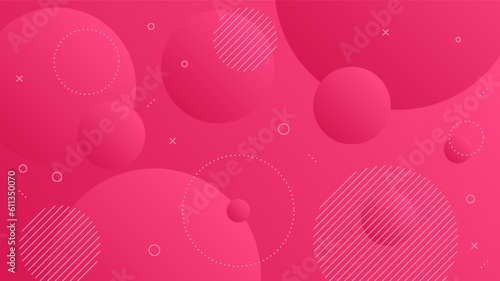 Modern Abstract Background with Motion Round Retro Memphis and Gradient Color