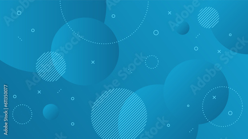 Modern Abstract Background with Motion Round Retro Memphis and Gradient Color