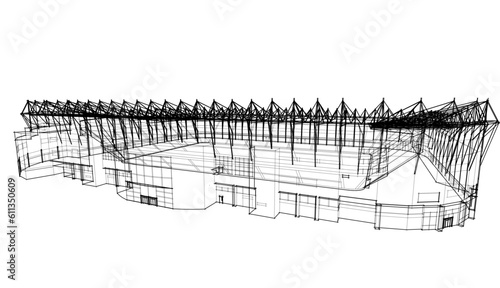 Sketch of a stadium