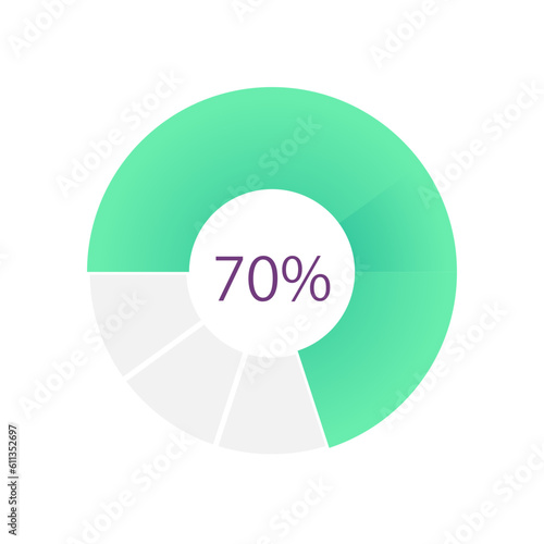 Ring progress infographic chart design template. Larger part. Download completeness. Editable circular infochart with percentage bar. Visual data presentation. Myriad Pro-Bold, Regular fonts used