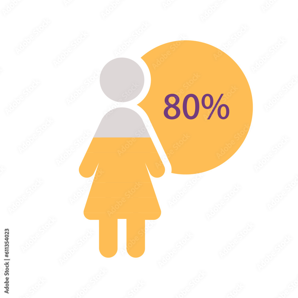 Female Population Infographic Chart Design Template With Eighty female-population-infographic-chart-design-template-with-eighty