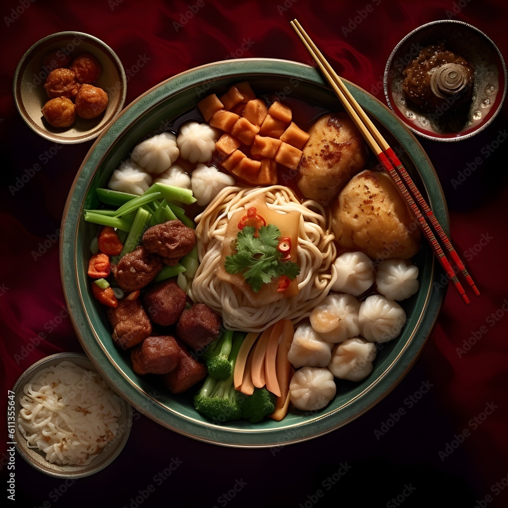 Authentic Culinary Experience: Super Realistic Chinese Food Photography  Stock Illustration | Adobe Stock
