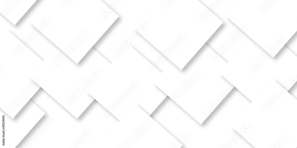 Abstract minimal geometric white light background design. white transparent material in triangle diamond and squares shapes in random geometric pattern Abstract minimal geometric white light background design. white transparent material in triangle diamond and squares shapes in random geometric pattern