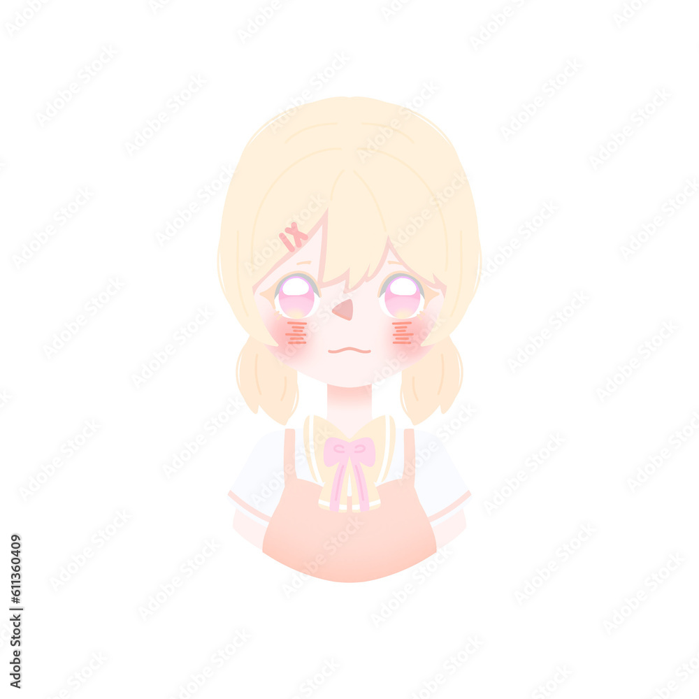 cartoon girl pastel colour cartoon girl pastel colour