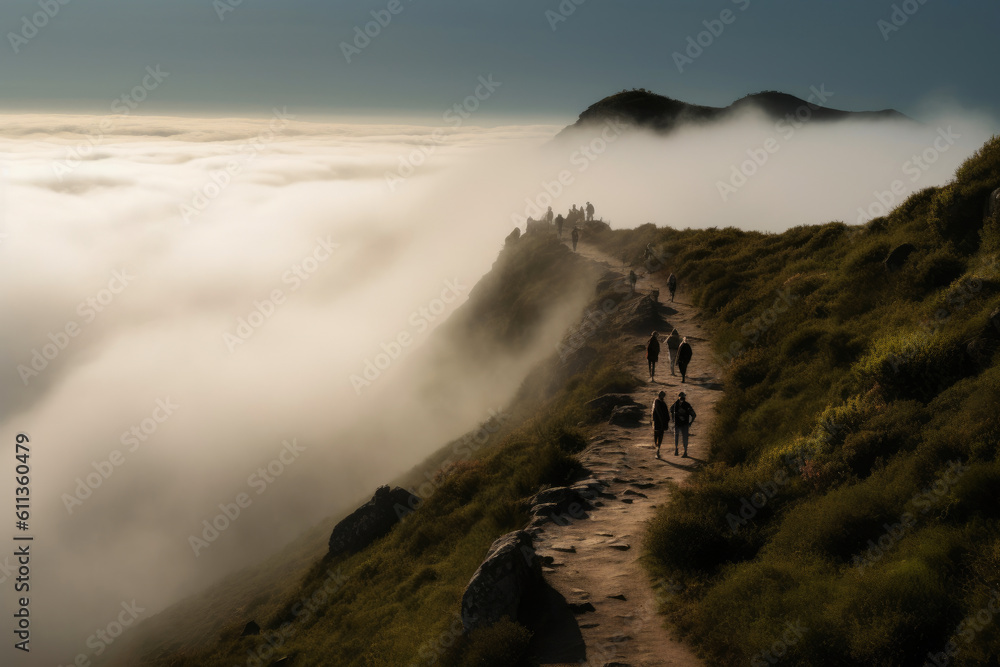 Above the Mist: Wanderers on Ethereal Trails. Generative AI Above the Mist: Wanderers on Ethereal Trails. Generative AI