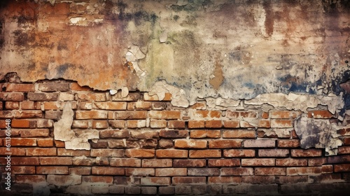 Grunge Brick Wall Texture with Random Cracks and Aged Feel  Raw and Authentic