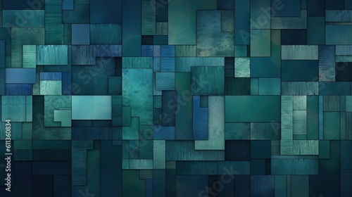 rectangular block background in smart shades of blue and green photo