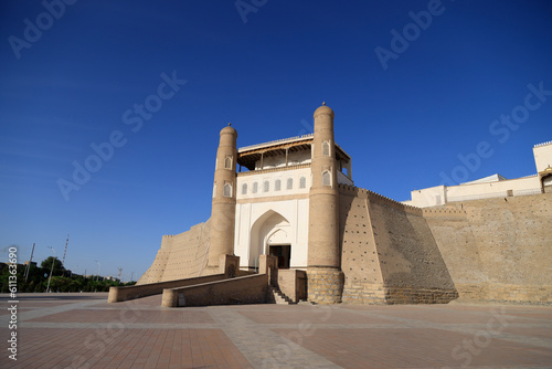 Entrance gate of the Ark fortress in Bukhara, Uzbekistan