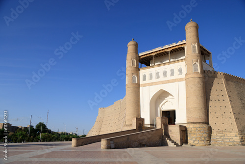 Entrance gate of the Ark fortress in Bukhara, Uzbekistan