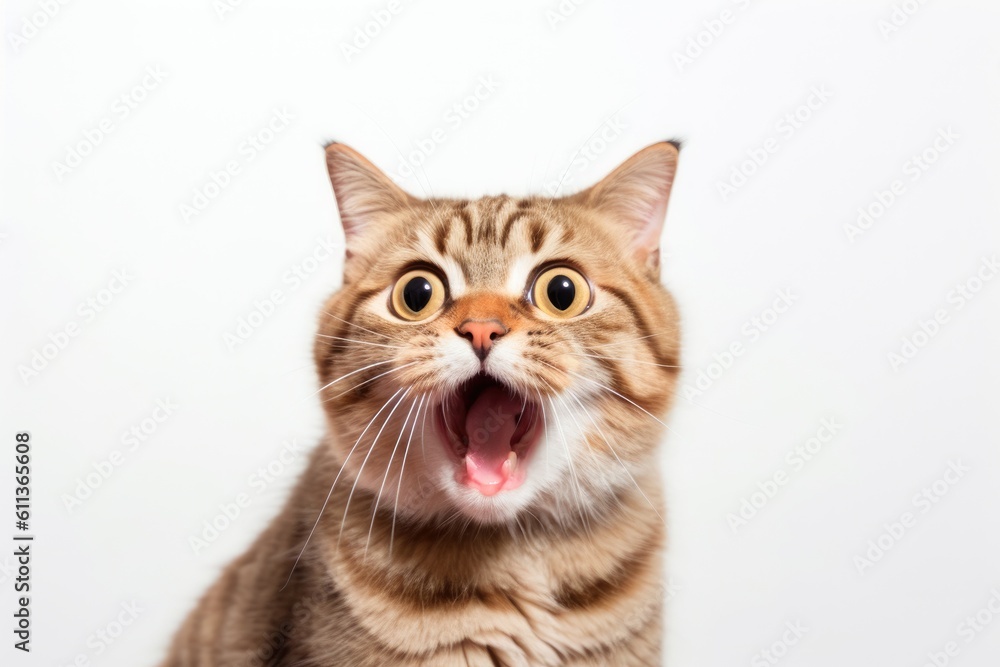 Surprised Cat with Big Eyes and Open Mouth Surprised Cat with Big Eyes and Open Mouth