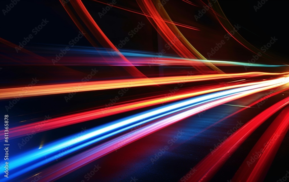 Night Rhythms: Mesmerizing Abstract Light Trails in the Urban Tapestry - High-Quality Wallpaper, Generative AI Night Rhythms: Mesmerizing Abstract Light Trails in the Urban Tapestry - High-Quality Wallpaper, Generative AI