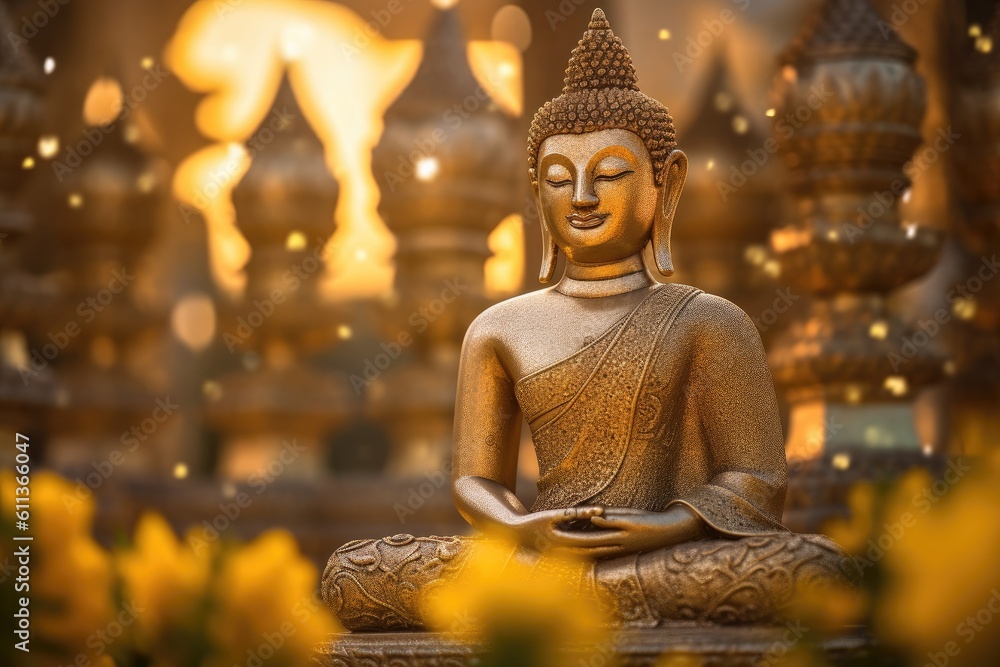 Fototapeta premium Tranquility and Reverence Buddha Statue