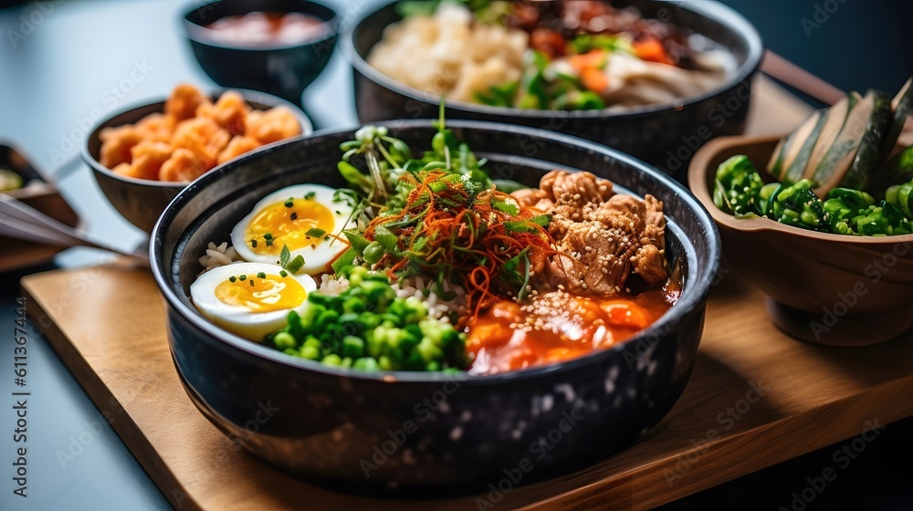 a cuisine photo of delicious food Generative AI, AI Generated a cuisine photo of delicious food Generative AI, AI Generated