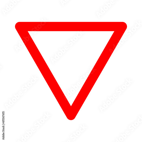 Give way sign. Warning sign to give way to vehicles. Red triangle sign with a clean white background. Caution crossroads. Road sign. Stop. Free Download Give way sign. Warning sign to give way to vehicles. Red triangle sign with a clean white background. Caution crossroads. Road sign. Stop. - GFXLoad