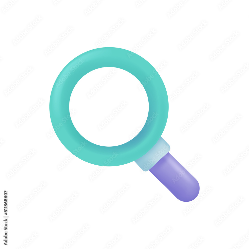 Vector icon magnifying glass on document isometric 3d style. Vector icon magnifying glass on document isometric 3d style.