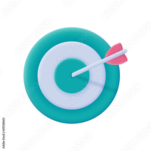 Wallpaper Mural 3D target. Business goal concept. Commitment to goals and achievements Torontodigital.ca