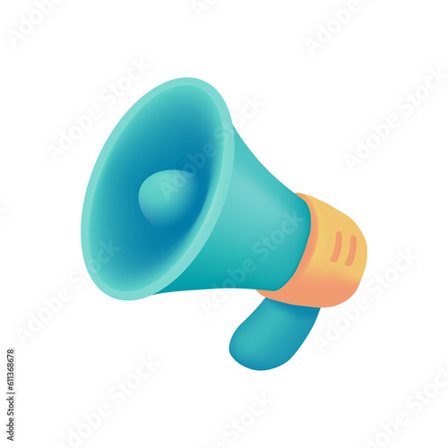 Wallpaper Mural 3D megaphone. News announcement concept. Promote business proposals Torontodigital.ca