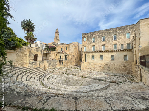 Obraz na plátně ancient amphitheater in Lecce, Italy