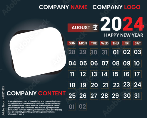 Calendar, Desk calendar, Wal calendar 2024