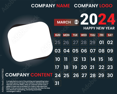 Calendar, Desk calendar, Wal calendar 2024