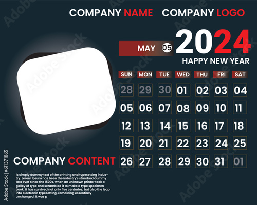 Calendar, Desk calendar, Wal calendar 2024